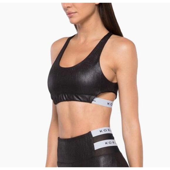 Koral Beta Obscure Leathered Texture Women's Bra Sz XS - Picture 1 of 5